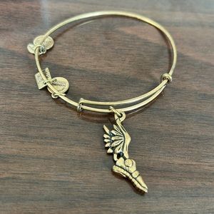 ALEX AND ANI track and field bangle — gold